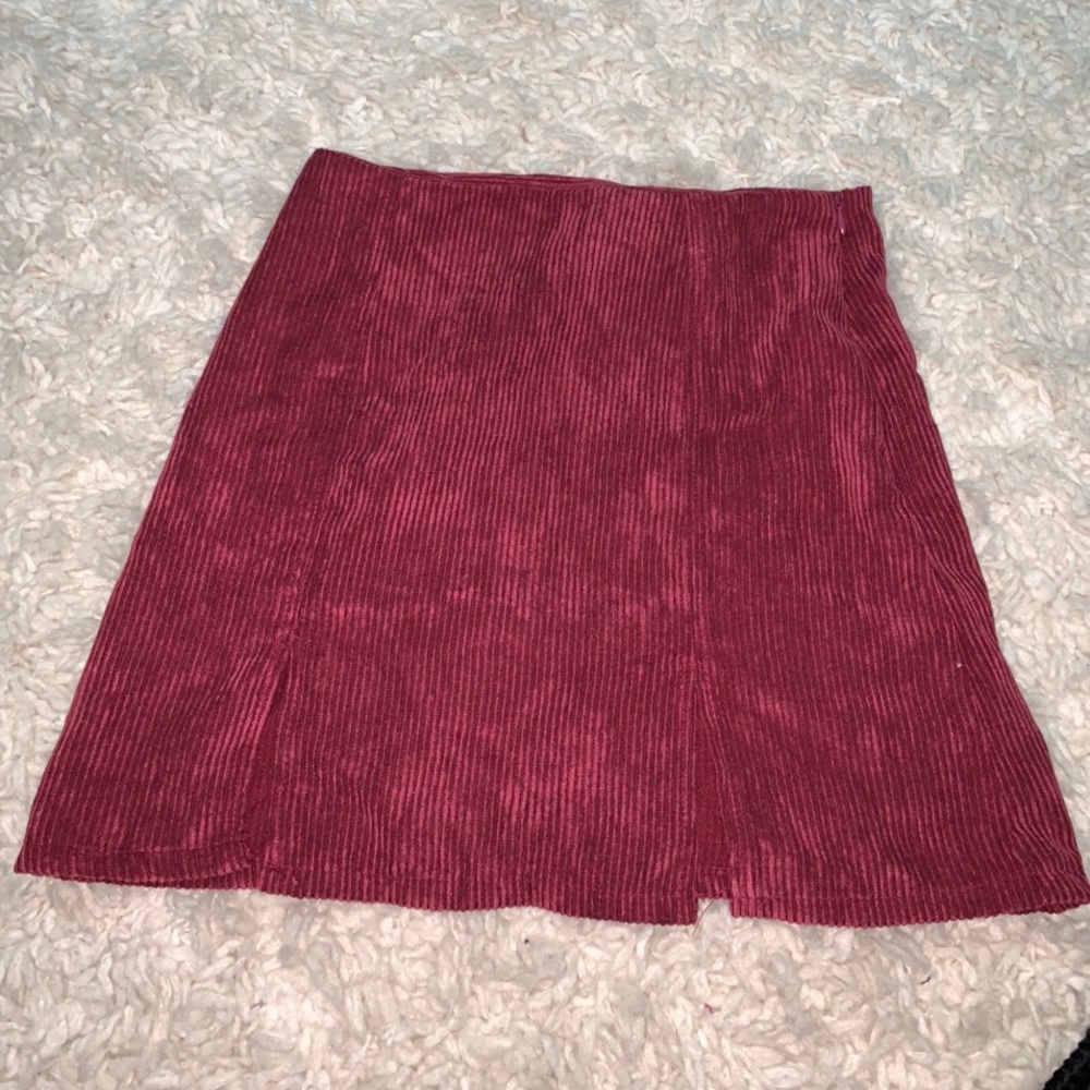 Maroon Mini Skirt